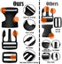 Buckles for Straps 5/8 Inch, Quick Side Release Plastic Buckle Clip 10 Pack + Tri-Glide Slide Clip 20 PCS, Heavy Duty Dual Adjustable No Sewing, R...
