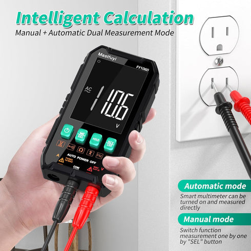 Multimeter Digital, NCV Electrical Tester, Compact Intelligent Multi Tester, True RMS 4000 Counts, Overload Protection, Auto-Ranging, Capacitance,...