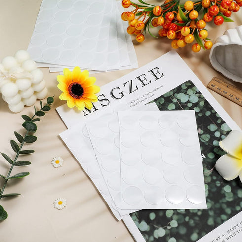 Zonon Double Sided Adhesive Dots Clear Glue Point Tape Stickers Balloon Glue Round No Traces Strong Adhesive Sticker Waterproof Dot Sticker for Cr...