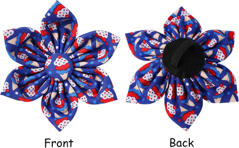 Lionet Paws Design Dogs Collar Cute Flower 4th of July Dog Collars for Girl Female Medium Large Dogs with Sundae L...