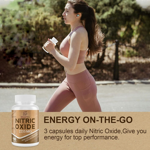 Nitric Oxide Supplement 2255 MG, Nitric Oxide Booster & 6-in-1 Phytonutrient Blend for Heart, Circulation, Immune - 90 Capsules (1 Bottle)...