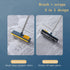 Floor Scrubbing Brush with Long Handle,Squeegee and Comb?Hard Bristle Sweeping Broom for Tiles,Cleaning Pet Hairs, Sofa, Window, Carpet, Bathroom ...