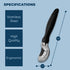 Deluxe Ice Cream Scoop with Soft Grip Handle & Lid Opener, Stainless Steel & BPA Free Heavy Duty Scooper Tool for Kitchen - Black...