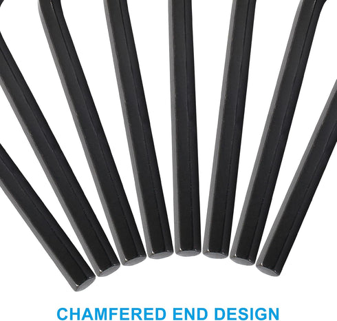 6mm Hex Key Wrench, Allen key Wrench, 10Pcs L Shaped Wrench, Hex Key Hexagon Head Replacement, Small Hex Wrench for Repairing Bike, Furniture(Blac...