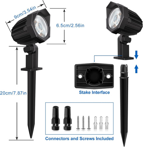 MEIKEE 15W Low Voltage Landscape Lights, Bright 1500LM Warm White LED Spotlights Landscape Lighting Outdoor IP66 Waterproof Garden Lights Tree Pat...