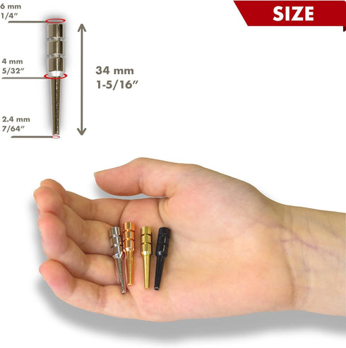 Metal Cribbage Pegs for Cribbage Board Game. Work with Regular Peg Board 1/8 Hole Size Like Bicycle Board Games. Pack of 8 Crib pegs....