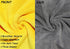 Dog Bath Towel - Super Absorbent Microfiber Dog Towel for Small Dogs and Cats, Yellow & Grey 11.8" x 23.6"...