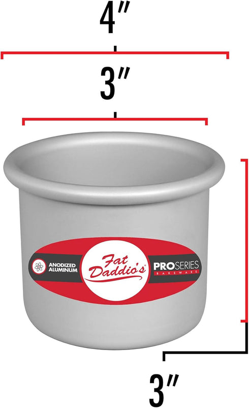 Fat Daddio's Round Cheesecake Pan, 3 x 3 Inch, Silver...