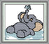 Abillyn Embroidery Cross Stitch Kits Elephant Cub Playing with Water Stamped with Printed Pattern Starter Kit (Elephant)...