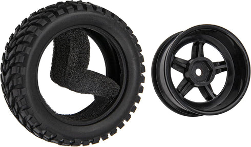12mm Hex Hub 75mm/2.95'' Rubber Tires & Plastic Wheel Rims with Foam Compatible with HSP Tamiya HPI Kyosho 1/10 On-Road Touring Car,WLtoys 1/14 14...