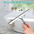 Shower Squeegee for Glass Doors,10-Inch Shower Glass Squeegee, Sliver Shower Squeegee for Shower Doors,Mirror,Windows, with Shower Door Hook and A...