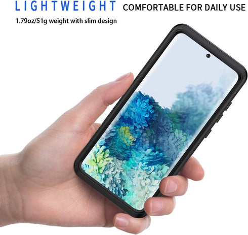 Lanhiem Samsung Galaxy S20 Case (Not for Plus or Ultra), IP68 Waterproof Dustproof Case with Built-in Screen Protector, Heavy Duty Full Body Prote...
