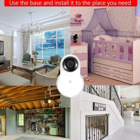 (Pack of 4) Wall Mount for Yi Home Camera 1080p, No Drilling, No Tools Install, Damage-Free Bracket for YI Kami Home Camera (Not Included Camera)...