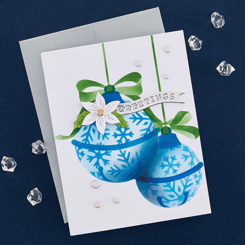 Spellbinders Snowflake Ornaments Stencil, Clear...