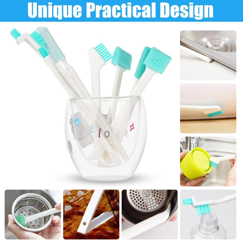 8 Pcs Small Cleaning Brushes for Household, Tiny Cleaning Tools Detailed Cleaning Brushes Crevice Tiny Cleaning Brush for Window Detail Small Clea...