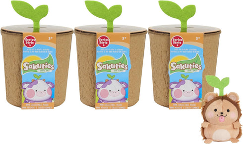 Sakuties Mini Collectible Stylized Plush Stuffed Animals, (Pack of 3) Blind Collectible, Kids Toys for Ages 3 Up by Just Play...