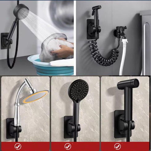 Shower Head Holder Wall Mount, Shower Holder Adjustable Shower Wand Holder, for Shower Kids Shower Bathroom Shower Self Adhesive Shower Head Holde...