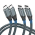 Twozoh USB C to USB C 3.2 Gen 2 Cable 20Gbps Data Transfer 100W PD Fast Charging 4K Video Output Monitor Cord (1.6FT, Grey) 2-Pack...
