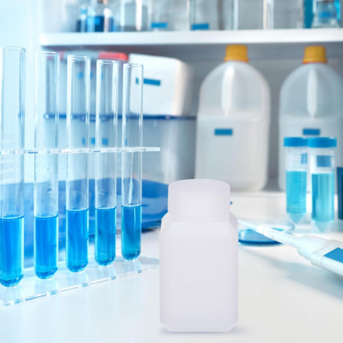 PATIKIL 12 Pcs 60ml Reagent Bottles, HDPE Wide Mouth Round Bottles with Screw Cap for Lab Water Reagent Liquids Solid Sample Storage Seal, White...