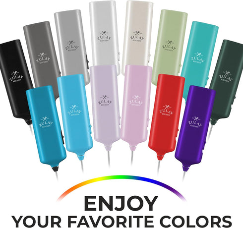 Zulay Kitchen Powerful Mini Milk Frother Handheld - Electric Hand Mixer - Portable Frother Wand for Coffee - Small Drink Blender for Lattes, Cappu...