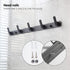 5 Hooks Matte Black Wall Bathroom Towel Hooks Mount Heavy Duty Shower Wall Coat Rack Hooks Decorative Bath Hooks for Hangin,Hats Hook Kitchen Towe...
