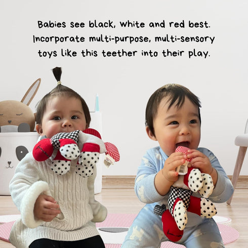 Genius Baby Toys 9" Caterpillar Teether, Teething Toy for Babies and Infants...