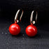 Charming Earrings Drop Simulated Pearl Hook Earrings 12MM Red | Pearl Earrings for Women | Pearl Jewelry | Women's Earrings | Earrings for Women T...