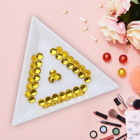 Glue Fix Crystal Flatback Rhinestones Glass Diamantes Gems for Crafting Nail Art Crafts Decorations Clothes Shoes 3.2mm (ss12 1440pcs, Citrine)...