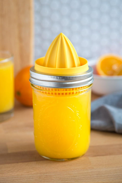 Jarware Juicer Lid for Wide Mouth Mason Jars, Yellow...