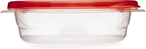 Rubbermaid TakeAlongs Square Food Storage Containers, 2.9 Cup, Tint Chili, 2 Count...