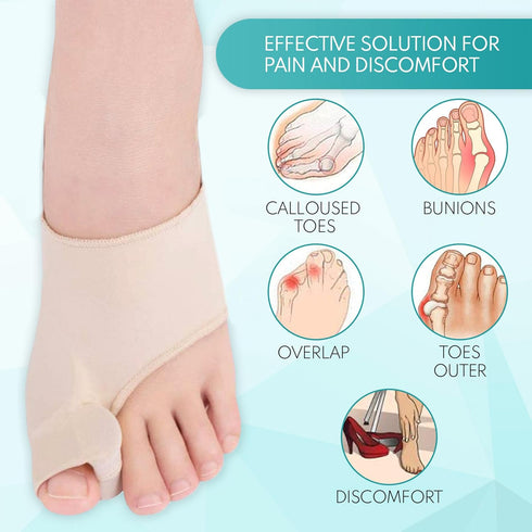Bunion Corrector and Orthopedic Hallux Valgus Relief Splint Gel Bunion Pads Sleeves Brace – Toe Stretcher Bunion Guard for Men and Women Gel Toe S...