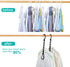 HOUSE DAY Sturdy Plastic Space Saving Hangers 12 Pack, Cascading Organizer Closet Space Saver 80% and Wrinkle Free Clothes, Multi Collapsible for ...