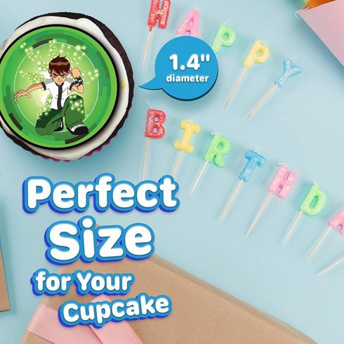 30 x Edible Cupcake Toppers Themed of Galactic Hero Design of Edible Cake Decorations | Uncut Edible on Wafer Sheet...