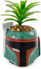 Star Wars Boba Fett Helmet 3-Inch Ceramic Planter with Artificial Succulent | Small Flower Pot, Faux Indoor Plant for Desk Shelf, Trinket Tray | C...