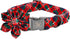 Elegant little tail Dog Collar with Flower, Red Plaid Christmas Dog Collar with Flower Dog Flowers Holiday Pet Collar Puppy Flower Girl Boy Dog Co...