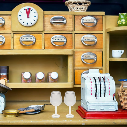 Toddmomy Mini Wine Glasses 10Pcs Miniature Dollhouse Wine Glasses 1: 12 Kids Dollhouse Kitchen Toys Dollhouse Accessories...