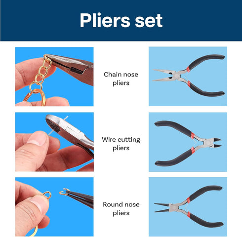 MMOBIEL Jewelry Making Supplies Kit Jewelry Making Kit with Jewelry Pliers, Wire and Supplies for Repairs and Creating Earrings, Bracelets, Neckla...