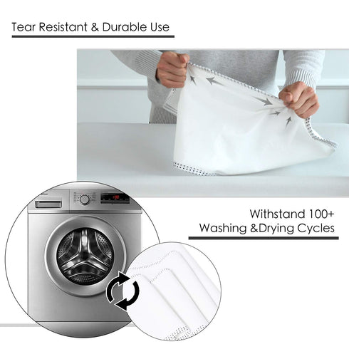 TILLYOU Waterproof Changing Pad Liners 6 Pack, 100% Cotton Reusable Cloth Diaper Liners, White...