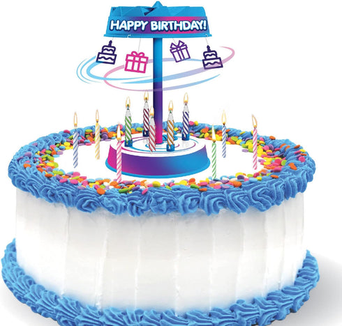 BEST PARTY EVER! Spincredible Candle, Singing Candle-Powered Spinning Cake Topper, Reusable Birthday Candle, Fits Any Size Cake, Great for Birthda...
