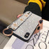 aowner iPhone 13 Pro Max Silver Glitter Bee Case with Stand, Strap & Diamond Wrist Bracket - 6.7 Inch, Shockproof...