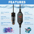 Small Aquarium Heater,Submersible Adjustable Mini Fish Tank Heater 10W,Betta Heater with External Temperature Controller,LED Temperature Display, ...