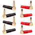 8 pcs 4mm Right Angle Speaker Plugs,L-Shaped Banana Plugs Bend Plug 90 Degree Speaker Connector for Speaker Wire (Red and Black)...