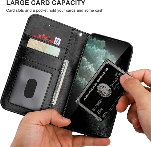 Bocasal Compatible with iPhone 12 Pro Max Wallet Case with Card Holder PU Leather Kickstand Shockproof Protective Wrist Strap Flip Cover 6.7 inch ...