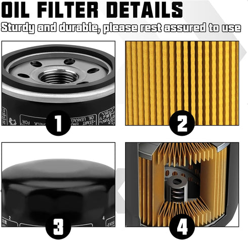 Oil Filter for Yamaha Raptor 660 660R YFM660R 2001-2005 Vstar 1300 XVS1300 2007-2012 Kymco MXU 700i Kymco Xciting 500 Kodiak 700 YFM700 2016-2017 ...