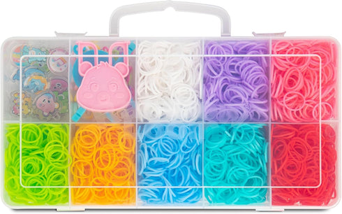 Rainbow Loom: Care Bears Cutetique: Sharing Is Caring -16 Charms, DIY Rubber Band Bracelet Kit, Exclusive Cheer Bear Loom, Jewelry Making, Kids Ag...
