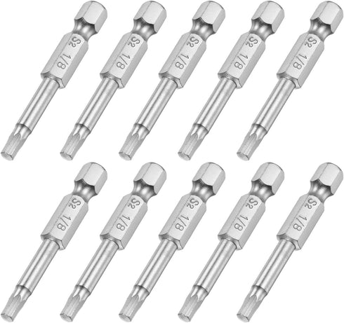 uxcell 1/8" Magnetic Hex Head Screwdriver Bit, 1/4" Hex Shank 2" Length S2 Steel Power Tool, 10 Pcs...