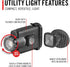 COAST HX500 480 Lumen Alkaline Dual Power LED Utility Light with Twist Focus, KASK Mount, Magnetic...