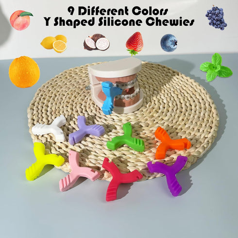 Aligner Chewies,8PCS Y-Shaped Chewies for Invialign Aligner,Hardness 45°Silicone Orthodontic Munchies Chompers Aligner Trays Seaters Chewies(8PCS ...