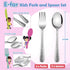 E-far Toddler Forks and Spoons Set, 10-Piece Stainless Steel Toddler Utensils Kids Safe Silverware for Self Feeding, Healthy & Non-Toxic, Dishwash...