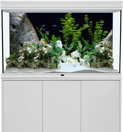 AWERT Vinyl Underwater Aquatic Plant Fish Tank Background Stone River Bed & Lake Aquarium Background 36x24 inches...